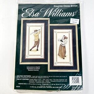 Counted Cross Stitch Elsa Williams Golfing Parners by Arnie Fisk Sealed
